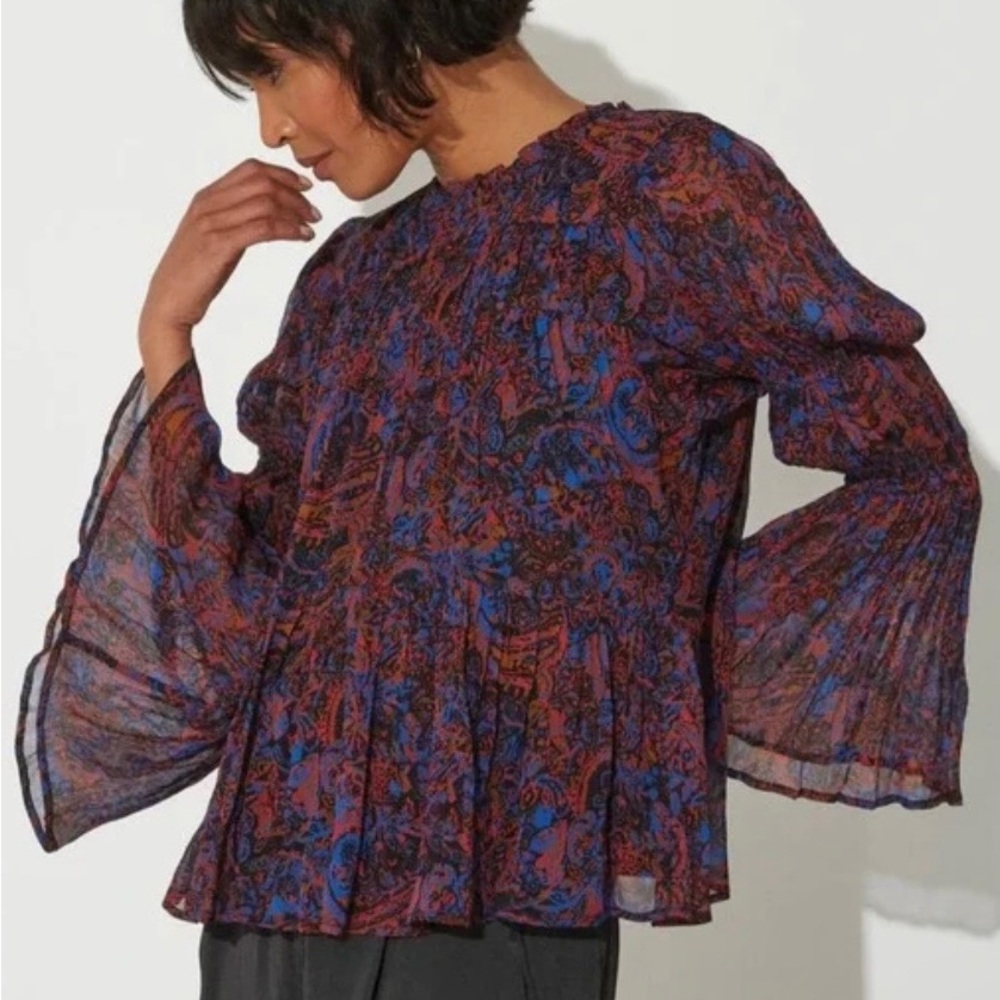 Cleobella top blouses elegant print size XS